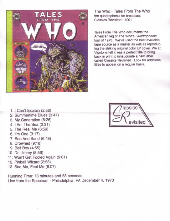 Original publicity artwork by Classics Revisited