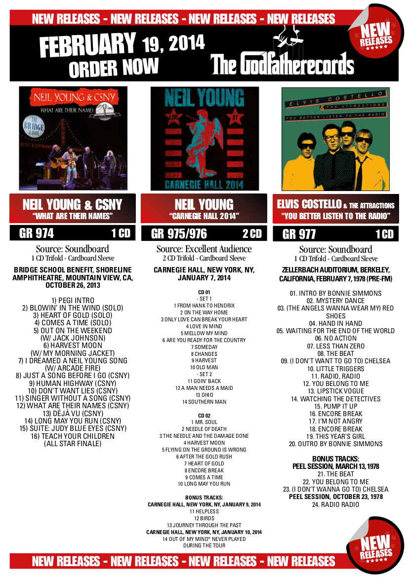 Cartel promocional original de The Godfather Records (19 de Febrero de 2014)